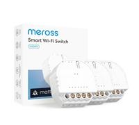 Meross Interruttore WiFi Matter, 3pcs - Filo Neutro Richiesto | Controllo Luce e Monitoraggio Consumi Elettrici, Compatibile con Apple HomeKit, Alexa, Google Home e Home Assistant
