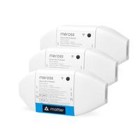 Meross Interruttore WiFi Matter con Monitoraggio Energetico, 3 pz. | Interruttore Smart Compatibile con Alexa, Controllo Luce e Monitoraggio, Remoto App, Matter Simple Setup (MSS), Remoto App