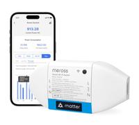 Meross Interruttore WiFi Matter con Monitoraggio Energetico, Remoto App | Interruttore WiFi Compatibile con Alexa, Home Assistant e Google Home, Controllo Vocale, Matter Simple Setup (MSS), 16 A