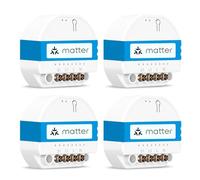 Meross Interruttore WiFi Matter MSS815, 4 Pcs | Filo Neutro Richiesto | Controllo Luce e Monitoraggio Consumi Elettrici | Configurazione Rapida | Compatibile con Apple HomeKit, Alexa e Google Home