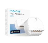 Meross Interruttore WiFi Matter per Scatola Incasso 60mm, Filo Neutro Richiesto, Controllo Luce e Monitoraggio Consumi Elettrici, Compatibile con Apple HomeKit, Alexa, Google Home e Home Assistant