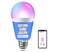meross Lampadina LED E27 con Apple HomeKit, Multicolore e Dimmerabile | Lampada WiFi Funziona con Alexa, Google Home e SmartThings, Lampadina Smart Multicolore e Dimmerabile, RGBWW, 2700-6500K