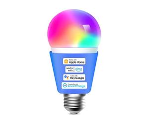 meross Lampadine Wi-Fi Intelligente LED, Dimmerabile Multicolore E27 Luce 60W Smart Light RGBWW Compatibile con Apple HomeKit, SmartThings, Amazon Alexa, Google Home (la confezione puo variare)