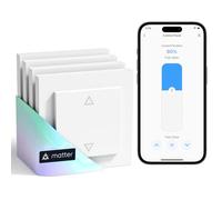 Meross Matter Interruttore Tapparelle WiFi (è Necessario Il Filo Neutro), Interruttore WiFi Smart Compatibile con Apple HomeKit Siri, Alexa, Google Assistant e SmartThings, 4 pezzi