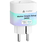 Meross Matter Presa Smart con Consumo Energetico, Prese Alexa WiFi Con Matter, Facile da Installare, Misura Uscita del Pannello Solare Fotovoltaico, Supporto Per Apple Home, Alexa e Google Home
