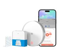 Meross Matter Rilevatore di fumo WiFi connesso, 1 pezzi con MSH450 Hub | Allarme Antincendio intelligente con Doppio Sensore Ottico, Rilevatore di Fumi con Avviso APP, Rete 0,8 mm, 33 mm