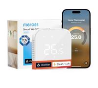 Meross Matter Termostato Wifi, Termostato Ambiente per Riscaldamento a Pavimento WiFi, Riscaldamento e Raffreddamento Compatibile con HomeKit, Home Assistant, Alexa e Google, Controllo Vocale e Remoto