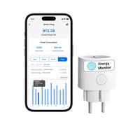 Meross Presa collegata (tipo E) 16 A connettore WiFi Mini compatibile con Alexa