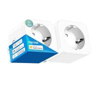 Meross Presa Connected (tipo F), presa WiFi 16 A, compatibile con HomeKit, Alexa e Google Home, set da 2 con misurazione della corrente, controllo vocale