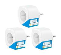 Meross Presa Intelligente Compatibile con Apple HomeKit, Presa Smart 16A(Type F), Presa WiFi con Alexa, Google Assistant e SmartThings, Nessun Hub Richiesto, 2,4 GHz, 3 Pezzi