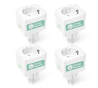 meross Presa Smart con Monitoraggio Consumi, Prese Intelligente 16A, Presa Wifi Compatibile con Alexa, Google Home e SmartThings, Funzione Timer, Controllo Vocale e Remoto App, 3840W, 4 Pezzi