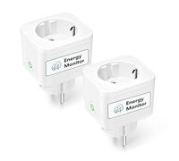 Meross Presa Smart con Monitoraggio Consumi, WiFi Schuko Bluetooth 16A, Presa Intelligente Compatibile con Alexa, Google Home e SmartThings, Controllo Vocale e Remoto App, 3840W, 2 Pezzi