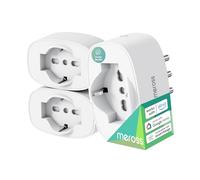 Meross Presa Smart Italiana, Presa WiFi con Monitoraggio Consumi, Presa Intelligente 16A, Funzione Timer, Compatibile con Alexa, Google Home e SmartThings, Controllo Vocale e Remoto, 3840W, 3 Pezzi