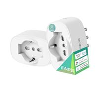 Meross Presa Smart Italiana, Presa WiFi con Monitoraggio Consumi, Presa Intelligente 16A, Funzione Timer, Compatibile con Alexa, Google Home e SmartThings, Controllo Vocale e Remoto, 3840W, 2 Pezzi