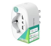 Meross Presa Smart Italiana, Presa WiFi con Monitoraggio Consumi, Presa Intelligente 16A, Funzione Timer, Compatibile con Alexa, Google Home e SmartThings, Controllo Vocale e Remoto, 3840W, 1 Pezzo