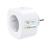 Meross Presa Smart WiFi, Presa Intelligente, Compatibile con Alexa, Apple HomeKit Siri, e Google Assistant, Controllo Vocale e Remoto, Nessun Hub Richiesto, 16A, 3840W, 2,4GHz