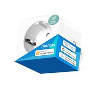 Meross Presa Smart WiFi, Presa Smart HomeKit con Monitoraggio Energia, Presa Intelligente Compatibile con Apple HomeKit, Alexa e Google Home, Controllo Vocale e Remoto, 16A, 2,4GHz, 1 Pezzo