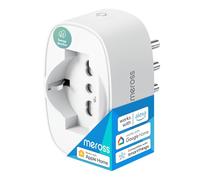 Meross Presa WiFi Italiana, Presa Smart (Type C, F, L) con Monitoraggio Energia, Presa Intelligente Compatibile con Apple HomeKit, Alexa e Google Home, Controllo Remoto, 3840W, 16A, 2,4GHz, 1 Pezzo