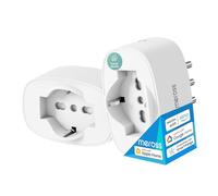 Meross Presa WiFi Italiana, Presa Smart con Monitoraggio Energia, Presa Intelligente Compatibile con Apple HomeKit, Alexa e Google Home, Funzione Timer, Controllo Remoto, 3840W, 16A, 2,4GHz, 2 Pezzi