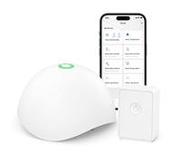 Meross Rilevatore d'Acqua Intelligente Sensore d'Acqua con Rilevatore di Allagamento Wireless Hub IP67 Impermeabile, Allarme Audio Fino a 60Db Per Cucina, Bagno, Cantina