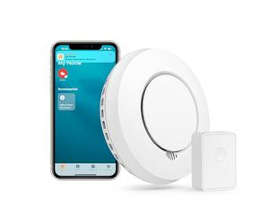 meross Rilevatore di fumo con Hub Compatibile con Apple HomeKit, Allarme antifumo Smart per casa e pulsante silenzio, rilevatore di fumo Wi-Fi, funzione auto-controllo, Standard EN 14604,1 pezzo