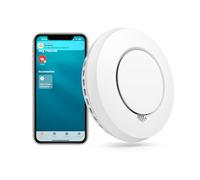 Meross Rilevatore Fumo con Homekit Smart WiFi, Hub meross richiesto, Allarme antifumo per casa e Rilevatore di Fumo WiFi Rilevamento automatico, EN 14604, per Cucina, Seminterrato, Corridoio