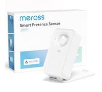 Meross Sensore di movimento della presenza di materia, sensore di presenza intelligente con cavo, rilevatore di movimento WiFi per interni con notifica app per la sicurezza domestica, funziona con