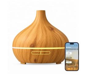 Meross Smart Diffusore di Oli Essenziali MOD150, Umidificatore Ambiente con APP Controllo & Vocale, Funzione Timer, Compatibile con Apple Home, Alexa e Google Home, 400ML