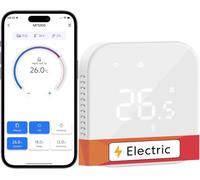 Meross Smart Electric Thermostat, Termostato Ambiente per Riscaldamento a Pavimento WiFi, Riscaldamento e Raffreddamento Compatibile con Alexa e Google, Controllo Vocale, Remoto e Programmazione