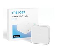 Meross Smart Hub Matter MSH450 | Allarme 110 dB & Porta Ethernet | Supporta Rilevatore Fumo, Sensori (Porta/Finestra, Perdite Acqua, Temp/Umidità) - Compatibile con Apple HomeKit, Alexa e Google Home