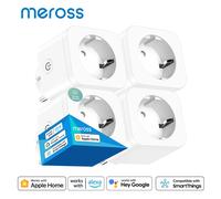 Meross Smart WiFi Plug con Energy Monitor 16A Presa a muro Timer Programma Controllo vocale per Alexa Google Assistant SmartThings
