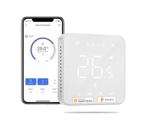 Meross Termostato Intelligente 16A per Riscaldamento a Pavimento Elettrico - Compatibile con HomeKit, Siri, Alexa e Google Home - WiFi con Touch Screen LED e Controllo Vocale