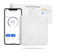 Meross Termostato Smart, Termostato WiFi per Caldaia, Cronotermostato Modalità Estiva, Termostato Intelligente da Parete Compatibile con HomeKit, Alexa e Google Home, Funzione Programmazione