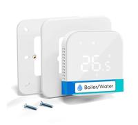 Meross Termostato WiFi Placche a Parete per Scatola 503 Compatibile con Alexa e Google Home, LED Digitale Vetro Touchscreen