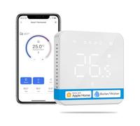 Meross Termostato WiFi, Termostato Caldaia WiFi con Apple HomeKit, Alexa | Termostato Smart per Riscaldamento a Pavimento, Compatibile con Alexa, Siri, Google Assistant, Controllo App e Comandi Vocali