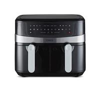 meross Tower T17088 Friggitrice ad Aria Doppio Cestello Vortx da 9 Litri con Funzione Smart Finish, Friggitrice ad Aria, Air Fryer, Friggitrice Aria da 2600W, Nero