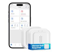 Meross WIFI Sensore Acqua, Hub richiesto, Rilevamento 0,3 mm, fino a 100dB