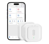 Meross WIFI Sensore Acqua | Hub richiesto | sensore di acqua Rilevamento 0,3 mm | Rilevatore di Acqua Intelligente fino a 100dB & APP & allarme hub | rallarme intelligente in Cucina, Bagno, Cantina