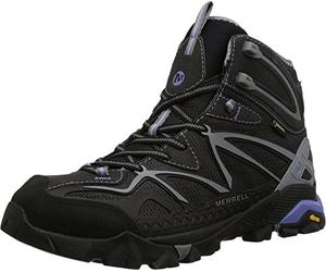 Merrell CAPRA MID SPORT GTX, Scarponi da trekking ed escursionismo donna, Nero (BLACK/GREY), 42