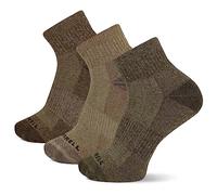 Merrell Men's And Women's Wool Everyday Hiking Ankle Socks-3 & 6 Pairs-Cushioned Moisture Wicking Calzino, Caviglia-Olive Assortiti, M/L (Pacco da 3) Uomo