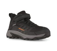 Merrell Moab Speed 2 Mid Alternative Closure Scarponi da trekking impermeabili unisex per bambini, Nero / Arancione, 4 Big Kid