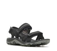 Merrell Sandali convertibili Huntington da uomo, Pelle nera, 46.5 EU