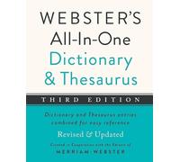 Merriam-Webster Webster's All-In-One Dictionary and Thesaurus (Copertina rigida)