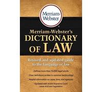 Merriam-Webster's Dictionary of Law (Tascabile)