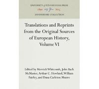 Merrick Whitcom Translations and Reprints from the Original S (Copertina rigida)