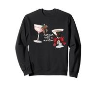 Merrier con Un Martini Martini Christmas Bow Martini Cocktail Felpa