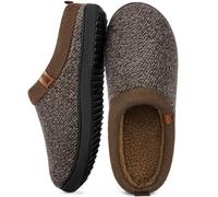 MERRIMAC Pantofole da uomo classiche e comode con schiuma a memoria Marrone cioccolato,43-44 EU