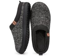 MERRIMAC Pantofole da uomo classiche e comode con schiuma a memoria Nero modesto,47 EU