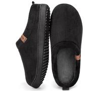 MERRIMAC Pantofole da uomo classiche e comode con schiuma a memoria Terra nera,43-44 EU