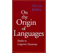 Merritt Ruhlen On the Origin of Languages (Copertina rigida)